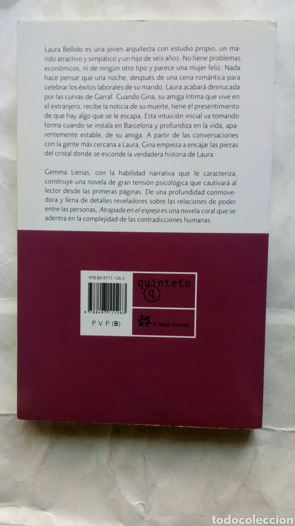 Libros de segunda mano: Atrapada en el espejo. Gemma Lienas. - Foto 2