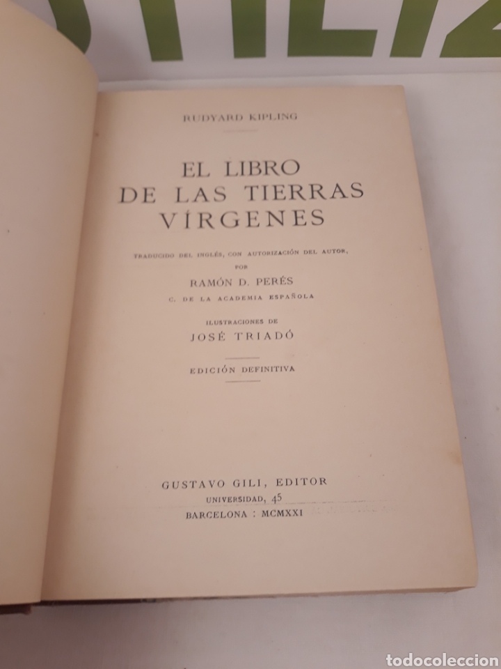 Libros de segunda mano: El libro de las tierras virgenes. R Kypling. 1921. - Foto 3