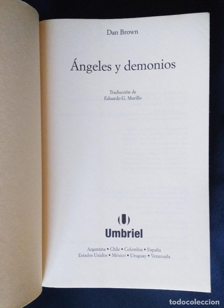Libros de segunda mano: ANGELES Y DEMONIOS - Dan Brown - Umbriel - Foto 3