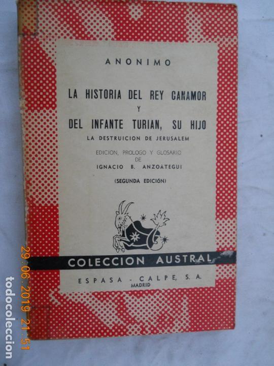 Second hand books: LA HISTORIA DEL REY CANAMOR Y DEL INFANTE TURIAN, SU HIJO LA DESTRUCCION DE JERUSALEM ANONIMO.1948