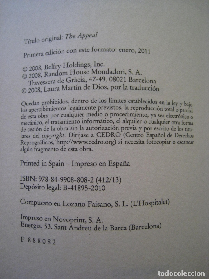 Libros de segunda mano: LA APELACION - JOHN GRISHAM. - Foto 9