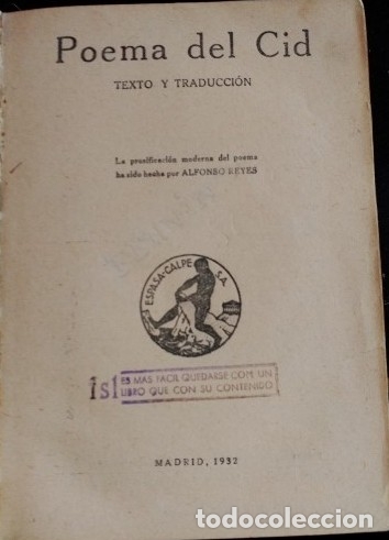 Libros de segunda mano: POEMA DEL MIO CID. - - Foto 2