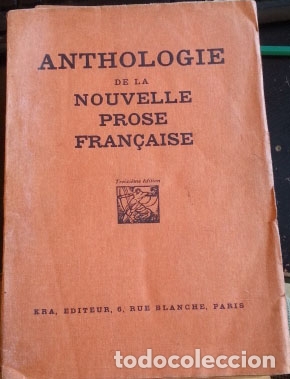 Gebrauchte B&uuml;cher: ANTHOLOGIE DE LA NOUVELLE PROSE FRAN&Ccedil;AISE. -