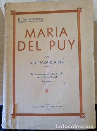 Gebrauchte B&uuml;cher: MARIA DEL PUY. - IRIBAS, D. Gregorio.