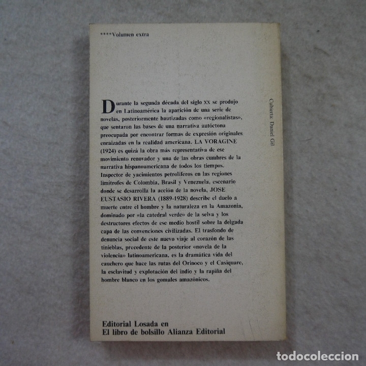 Libros de segunda mano: LA VORAGINE - JOSE EUSTASIO RIVERA - ALIANZA EDITORIAL - 1981 - Foto 2