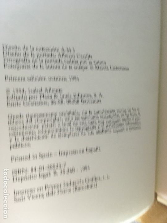 Libros de segunda mano: PAULA ISABEL ALLENDE ED.1994 - Foto 2