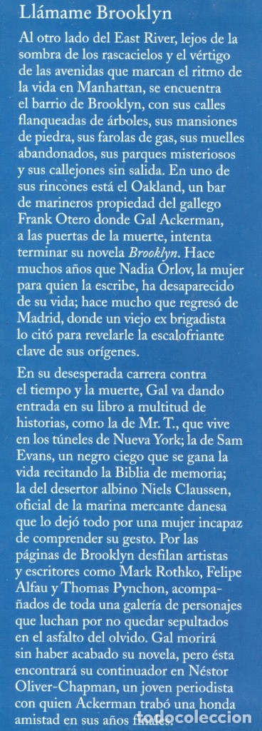Libros de segunda mano: LL&Aacute;MAME BROOKLYN. Eduardo Lago. - Foto 3