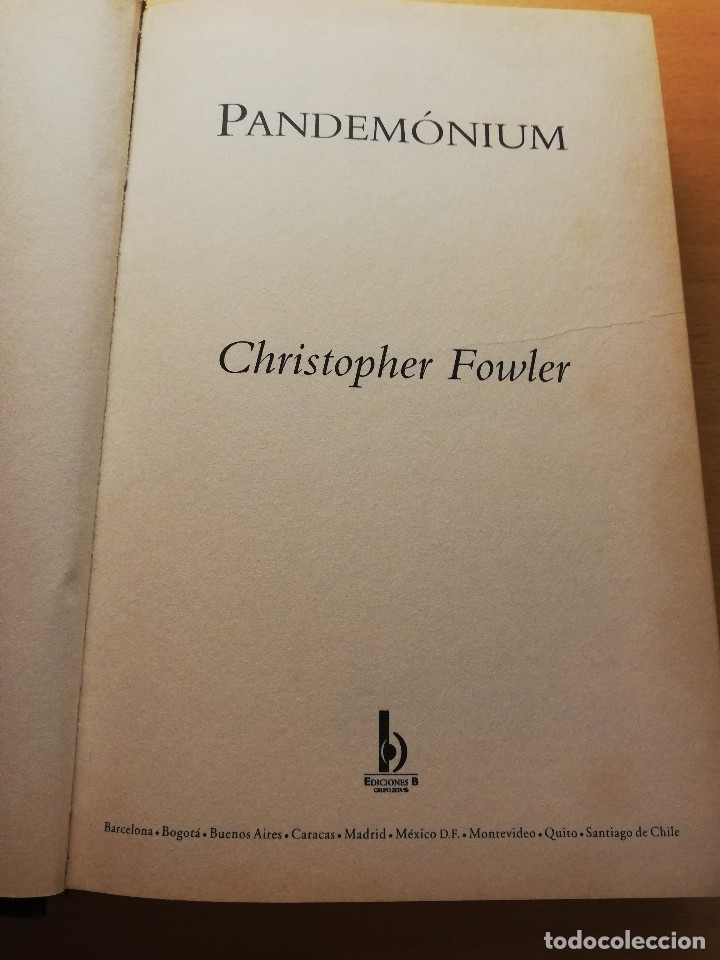 Libros de segunda mano: PANDEM&Oacute;NIUM (CHRISTOPHER FOWLER) EDICIONES B - Foto 2