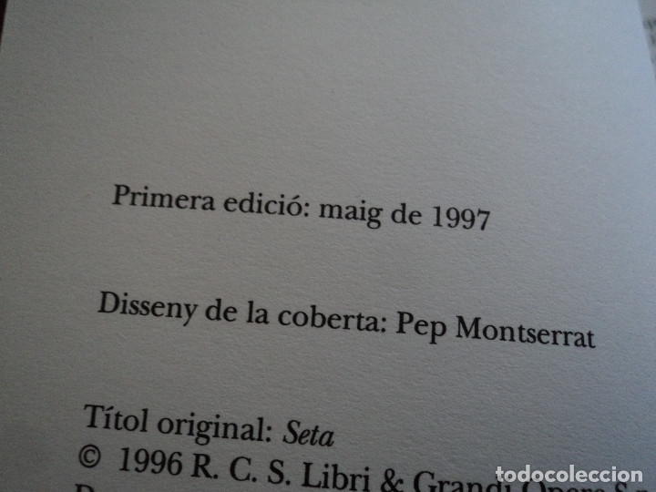 Libros de segunda mano: SEDA (1997) - ALESSANDRO BARICCO - Foto 2