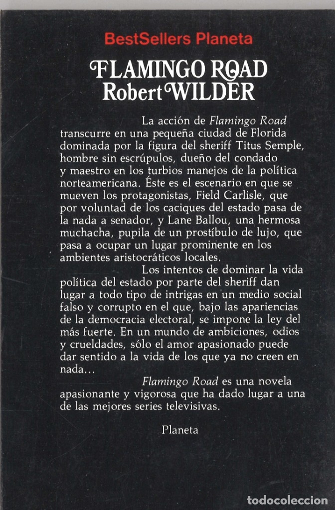 Libros de segunda mano: Flamingo Road. Robert Wilder. 1985 - Foto 2