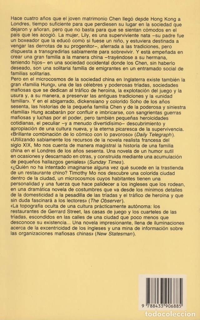 Libros de segunda mano: Agridulce de Timothy Mo - Foto 2