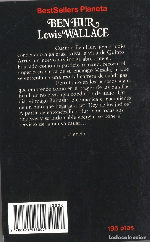 Libros de segunda mano: Ben Hur. Lewis Wallace. 1984 - Foto 2