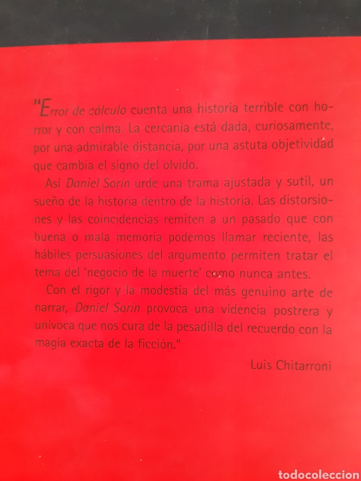 Libros de segunda mano: Error de c&aacute;lculo. Daniel Sor&iacute;n. Emec&eacute;. 9789500419024 - Foto 2