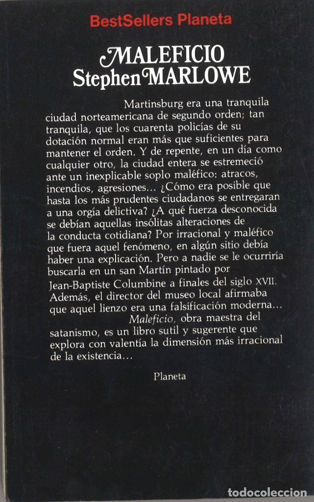 Libros de segunda mano: Maleficio. Stephen Marlowe. 1986 - Foto 2