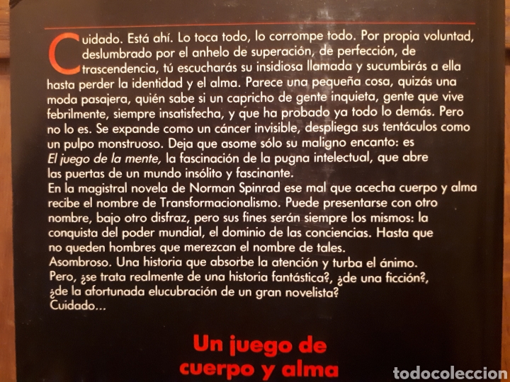 Libros de segunda mano: EL JUEGO DE LA MENTE - Norman Spinrad - Foto 3