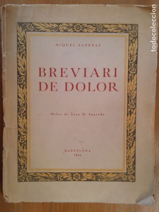 Libros de segunda mano: Breviari de dolor. Miquel Saperas - Foto 1