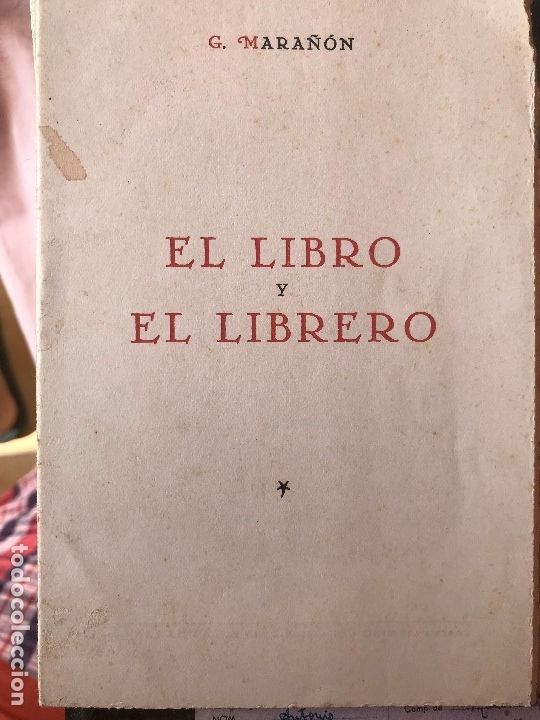 Libros de segunda mano: EL LIBRO Y EL LIBRERO .G.MARA&Ntilde;ON - Foto 1