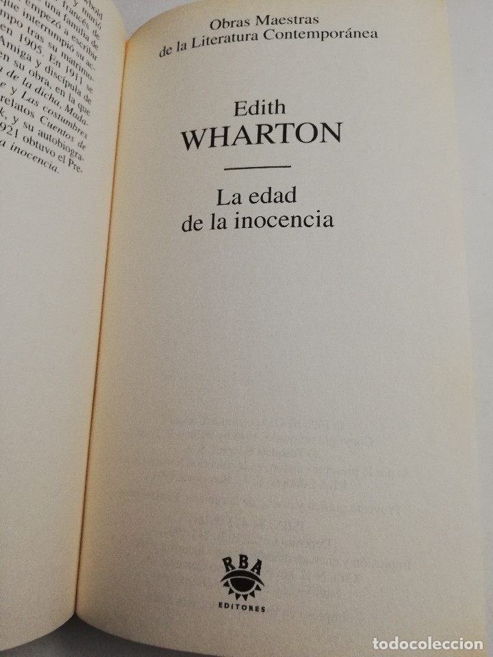 Libros de segunda mano: LA EDAD DE LA INOCENCIA (EDITH WHARTON) - Foto 2