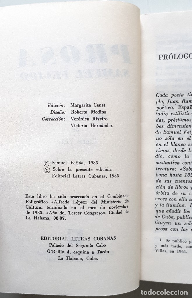 Libros de segunda mano: SAMUEL FEIJOO / PROSA / LETRAS CUBANAS 1985 - Foto 7