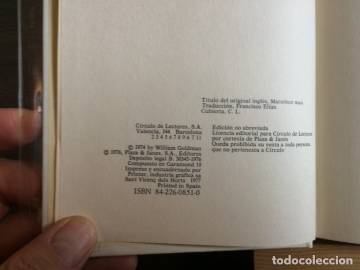 Libros de segunda mano: MARATHON MAN - WILLIAM GOLDMAN - Foto 2