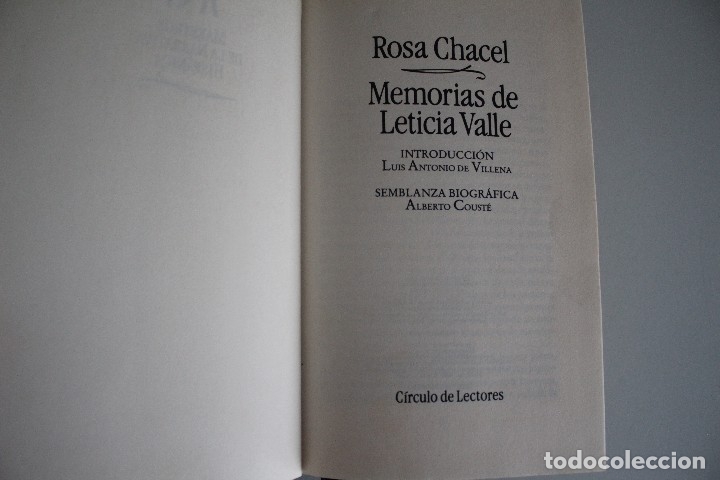 Libros de segunda mano: MEMORIA DE LETICIA VALLE - Foto 1