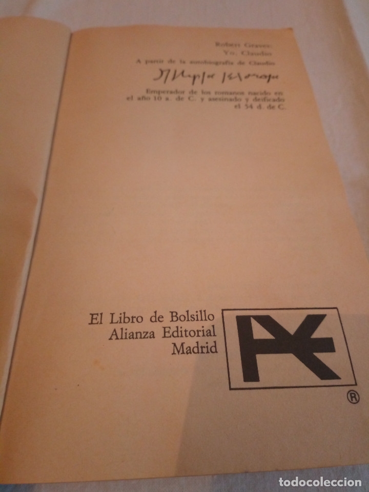 Libros de segunda mano: 142-YO CLAUDIO, Robert Graves, 1996 - Foto 3