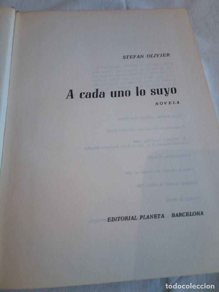 Libros de segunda mano: 252-A CADA UNO LO SUYO, Stefan Oliver, 1966 - Foto 3
