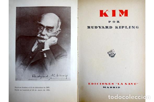 Libros de segunda mano: KIPLING, Rudyard.  Kim.  1942. - Foto 2