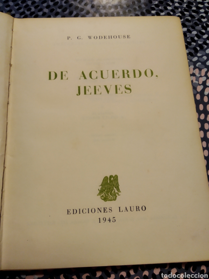 Libros de segunda mano: De acuerdo Jeeves. P. G. Wodehouse. 1945 - Foto 2