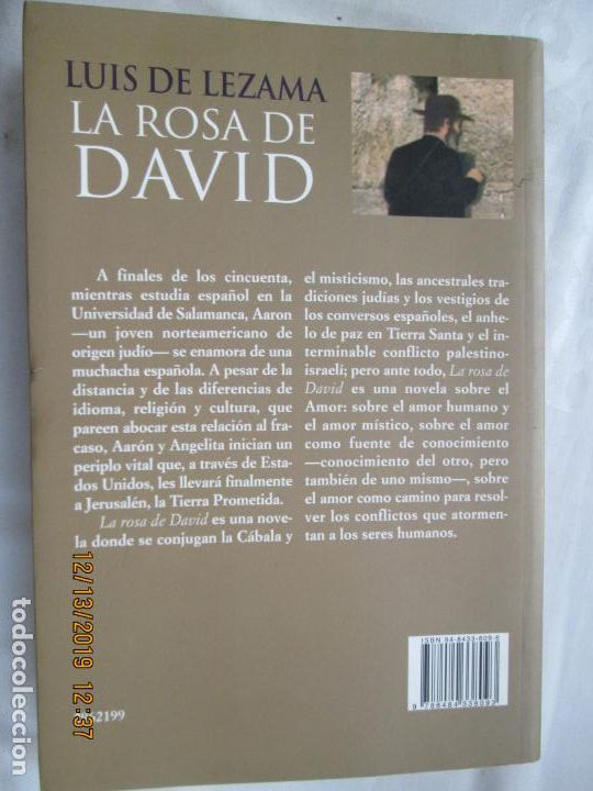 Libros de segunda mano: LA ROSA DE DAVID - LUIS DE LEZAMA - ALGAIDA 2006. - Foto 2