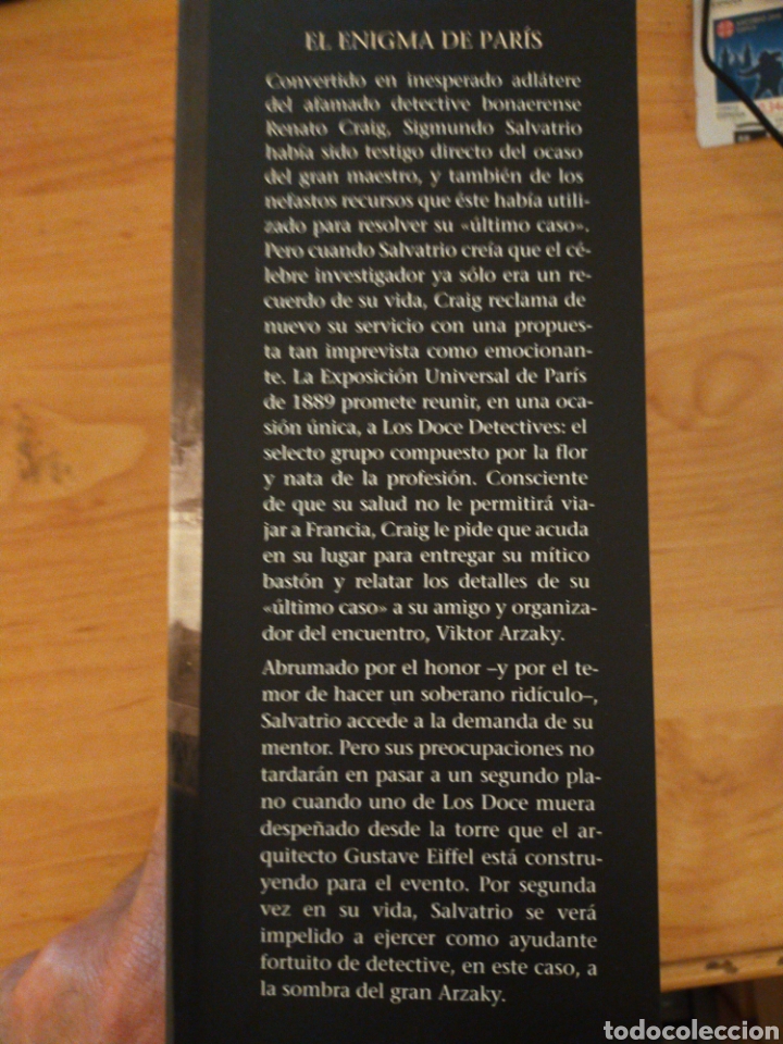 Libros de segunda mano: El enigma de Par&iacute;s. Pablo de Santis. C&iacute;rculo de Lectores. - Foto 3