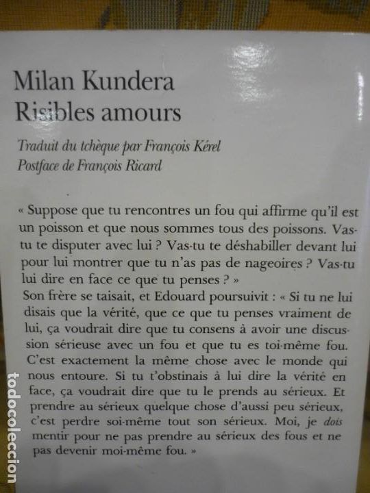 Libros de segunda mano: RISIBLES AMOURS, DE MILAN KUNDERA. - Foto 3