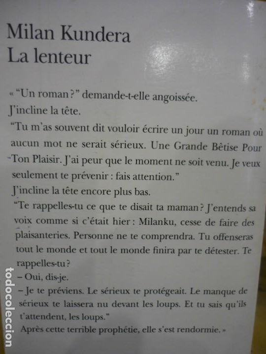 Libros de segunda mano: LA LENTEUR, DE MILAN KUNDERA. - Foto 3