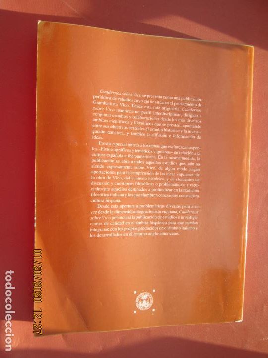Libros de segunda mano: CUADERNOS SOBRE VICO - N&ordm; 3 - 1993. - Foto 2