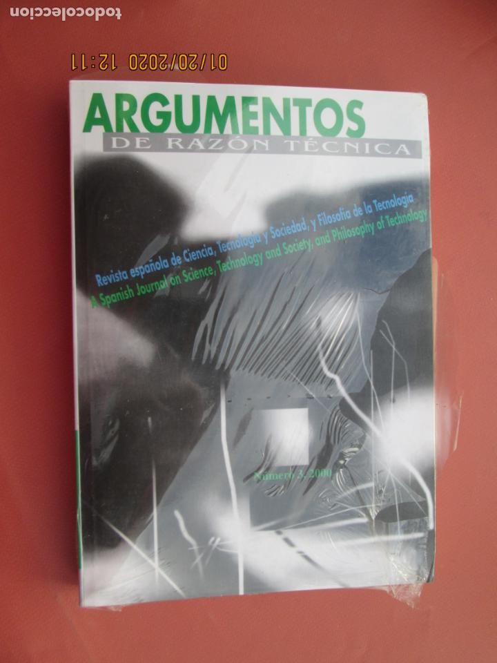 Libri di seconda mano: ARGUMENTOS DE RAZ&Oacute;N T&Eacute;CNICA - N&ordm; 3 - 2000 - REVISTA ESPA&Ntilde;OLA DE CIENCIA.. PRECINTADO.