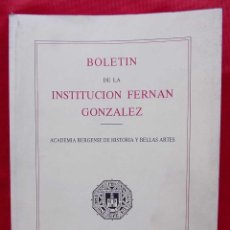 Libros de segunda mano: BOLETÍN INSTITUCIÓN F. GONZÁLEZ. MONOGRÁFICO DEDICADO A LOS HERMANOS MACHADO. BURGOS. AÑO: 1983.. Lote 191582527