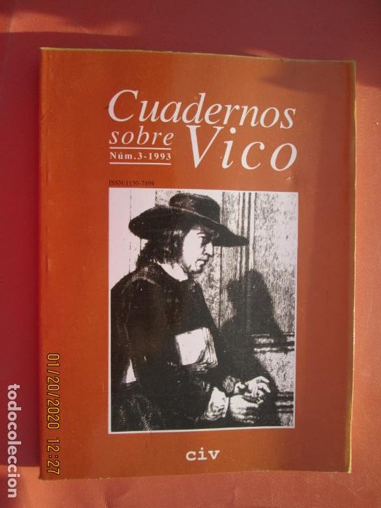 Libros de segunda mano: CUADERNOS SOBRE VICO - N&ordm; 3 - 1993. - Foto 1