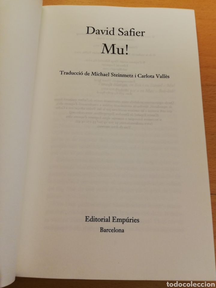 Libros de segunda mano: MU! (DAVID SAFIER) - Foto 2
