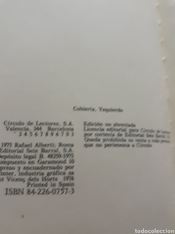 Libros de segunda mano: LA ARBOLEDA PERDIDA .ALBERTI . LIBRO PRIMERO - Foto 2