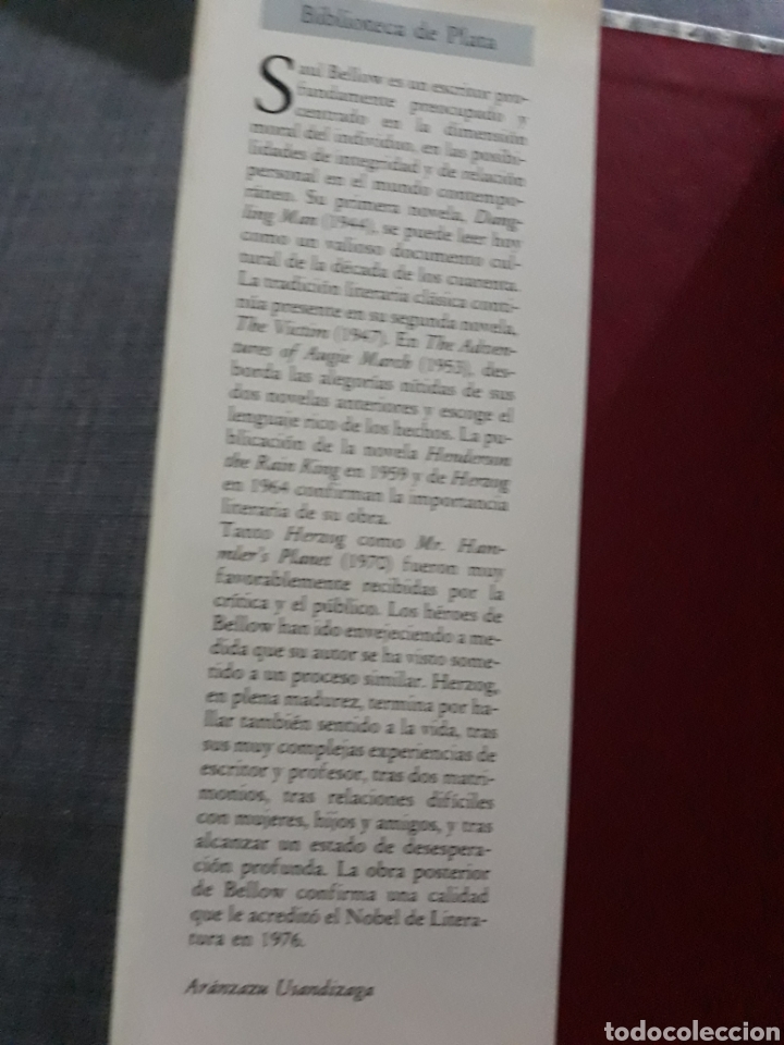 Libros de segunda mano: HERZOG . SAUL BELLOW . CIRCULO DE LECTORES - Foto 2