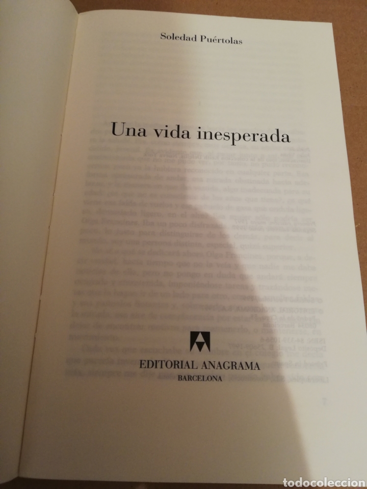 Libros de segunda mano: UNA VIDA INESPERADA (SOLEDAD PU&Eacute;RTOLAS) - Foto 2