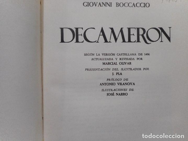 Libros de segunda mano: BOCCACCIO    Decameron    Y98915T - Foto 2