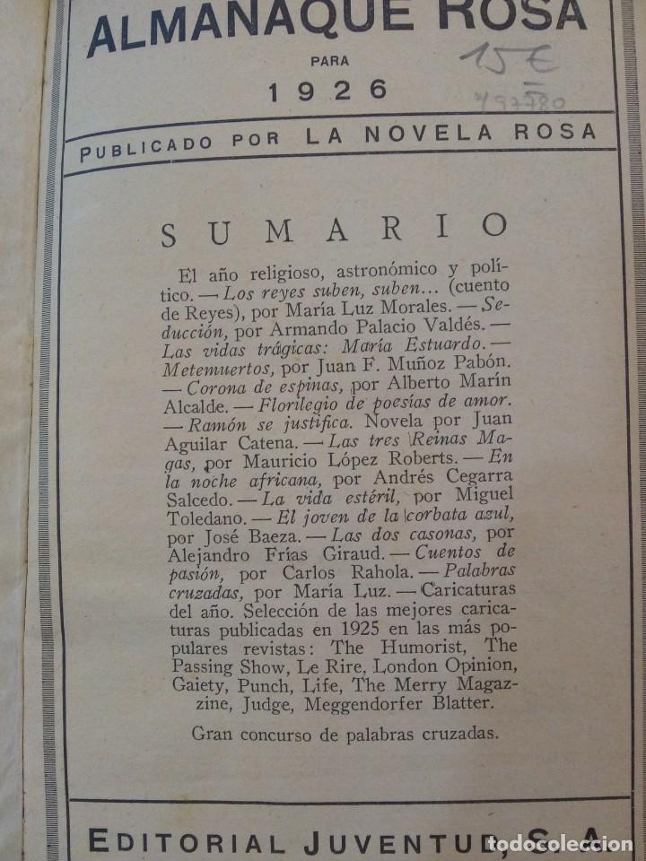 Libros de segunda mano: Almanaque Rosa para 1926     Y97780 - Foto 6