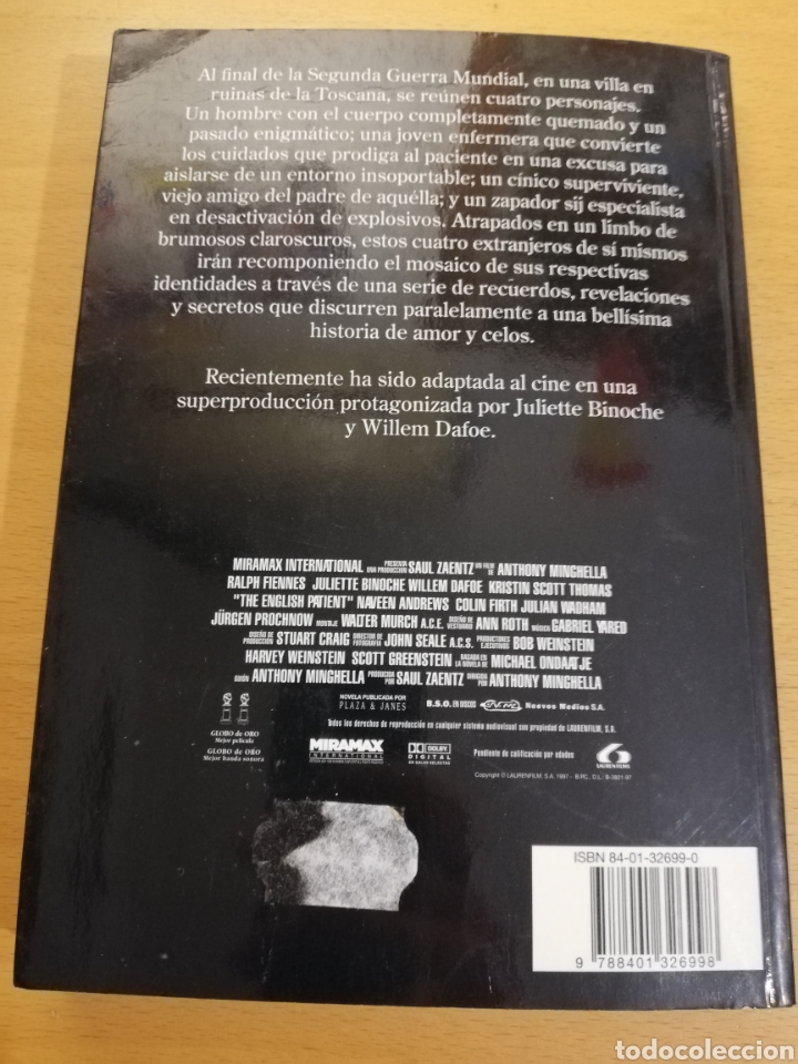 Libros de segunda mano: EL PACIENTE INGL&Eacute;S (MICHAEL ONDAATJE) - Foto 4