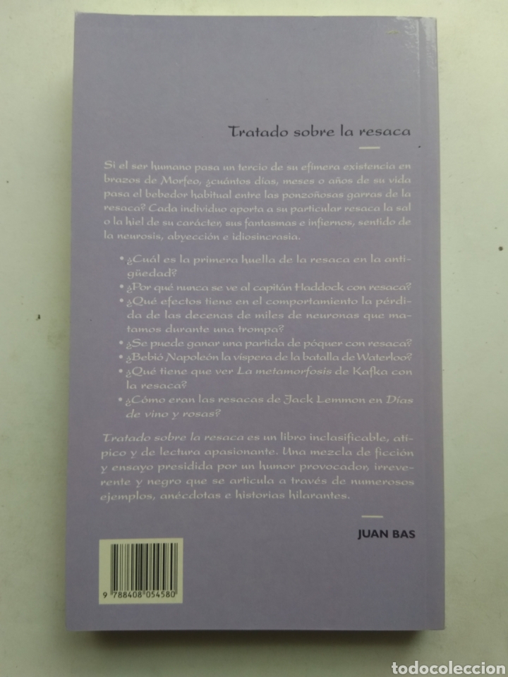 Libros de segunda mano: TRATADO SOBRE LA RESACA/JUAN BAS - Foto 2