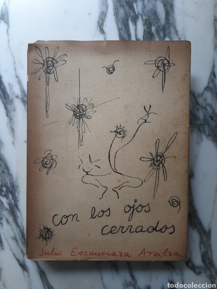 Libros de segunda mano: CON LOS OJOS CERRADOS - CUENTOS - JULIO ESCAURIAZA AREILZA - 1960