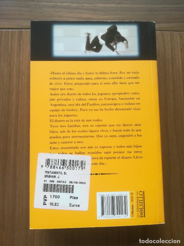 Libros de segunda mano: EL TESTAMENTO JOHN GRISHMAN -2000- - Foto 2