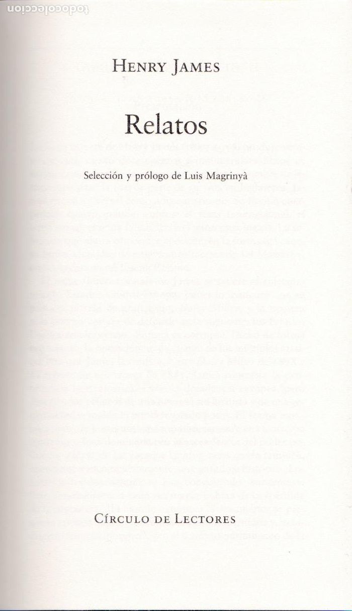 Libros de segunda mano: Relatos / Henry James - Foto 1
