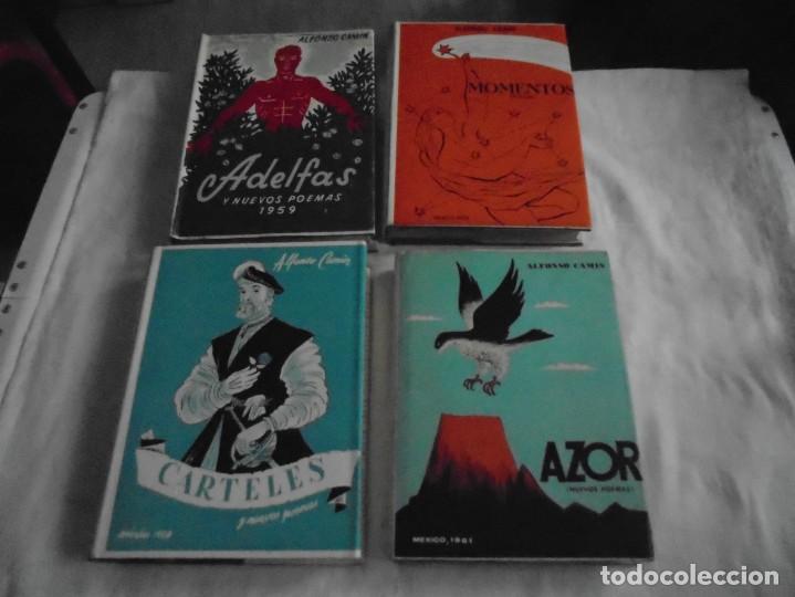 Libros de segunda mano: ALFONSO CAMIN 5 LIBROS.ADEFLOR Y NUEVOS POEMAS-MOMENTOS-AZOR-CARTELES