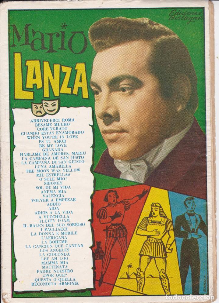 Libros de segunda mano: Mario Lanza cancionero ed. Bistagne Barcelona